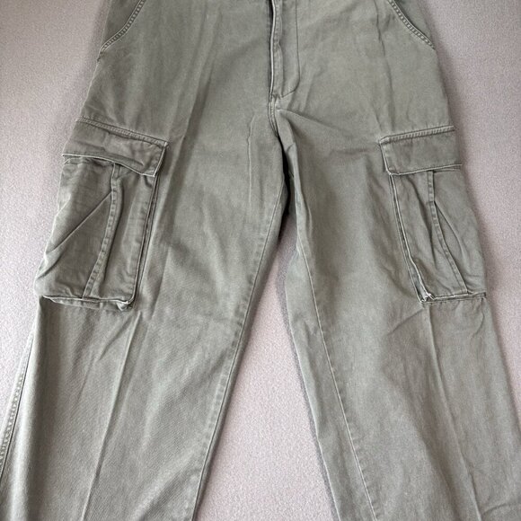 VINTAGE Bugle Boy Pants Men’s 36 Green Baggy Cargo Skater Grunge Y2K Relaxed 90s - Picture 3 of 16